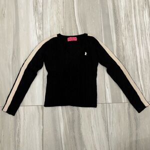 Juicy Couture Cashmere Black and White Sweater Size M